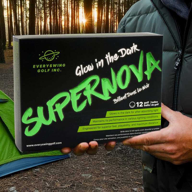 EVERYSWING GOLF Supernova Glow Golf Balls – Rechargeable by UV Flashlight for Night Play, Perfect for Night Golf and Dusk Rounds & Bright, Lasting Glow - Image 4